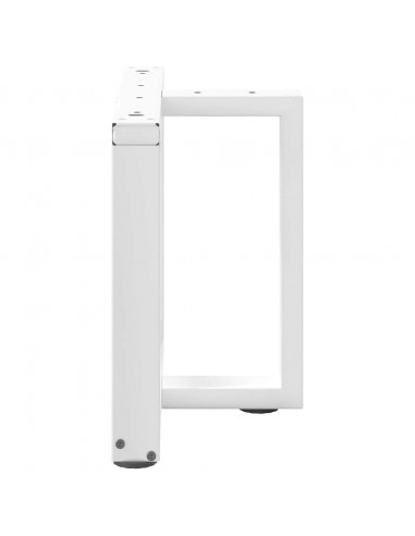 Gambe Tavolino da Caffè a T 2 pz Bianco 50x25x(42-43)cm Acciaio