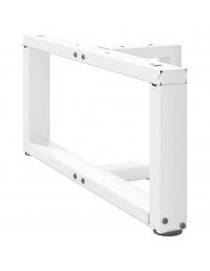 Gambe Tavolino da Caffè a T 2 pz Bianco 60x25x(30-31)cm Acciaio