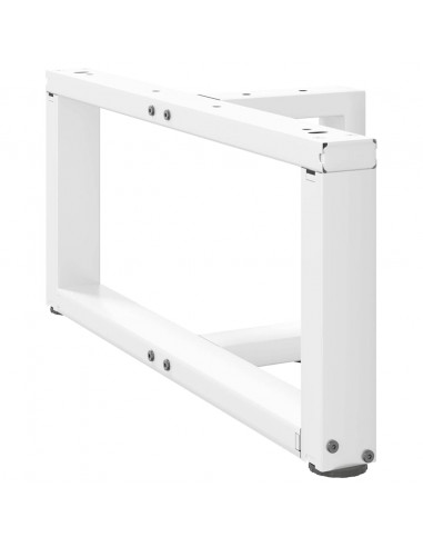 Gambe Tavolino da Caffè a T 2 pz Bianco 60x25x(30-31)cm Acciaio