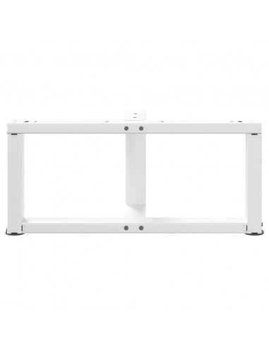 Gambe Tavolino da Caffè a T 2 pz Bianco 60x25x(30-31)cm Acciaio