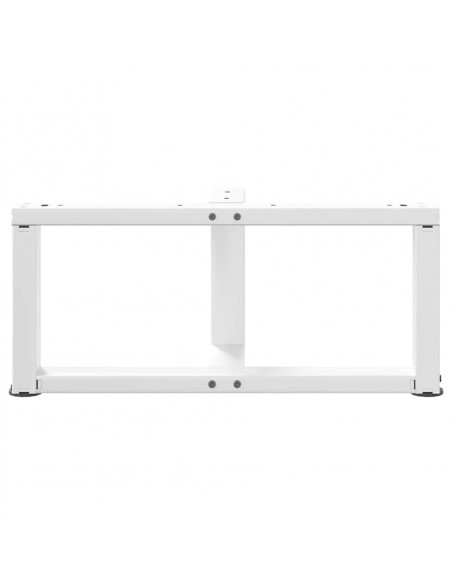 Gambe Tavolino da Caffè a T 2 pz Bianco 60x25x(30-31)cm Acciaio