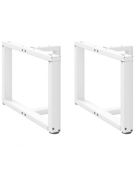 Gambe Tavolino da Caffè a T 2 pz Bianco 60x25x(42-43)cm Acciaio