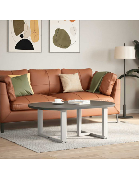 Gambe Tavolino da Caffè a T 2 pz Bianco 60x25x(42-43)cm Acciaio