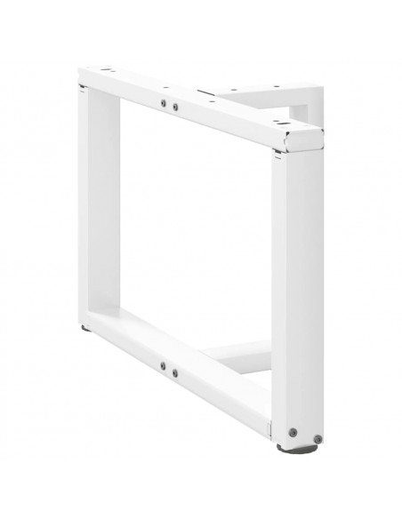 Gambe Tavolino da Caffè a T 2 pz Bianco 60x25x(42-43)cm Acciaio