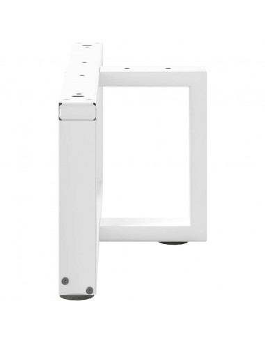 Gambe Tavolino da Caffè a T 2 pz Bianco 70x25x(30-31)cm Acciaio