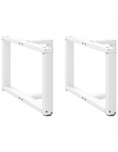 Gambe Tavolino da Caffè a T 2 pz Bianco 70x25x(42-43)cm Acciaio
