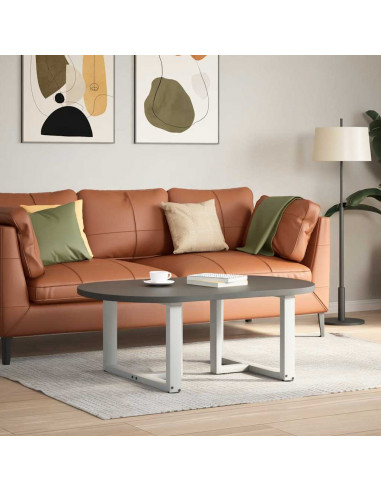 Gambe Tavolino da Caffè a T 2 pz Bianco 70x25x(42-43)cm Acciaio