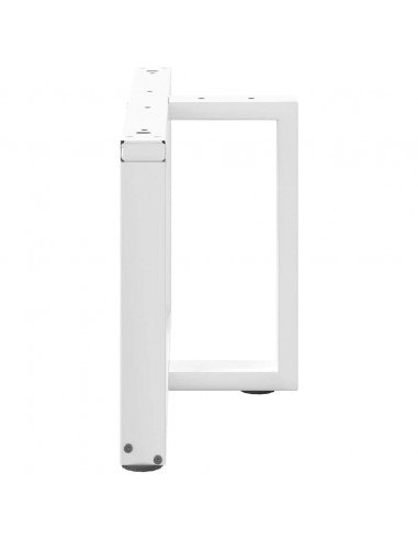 Gambe Tavolino da Caffè a T 2 pz Bianco 70x25x(42-43)cm Acciaio