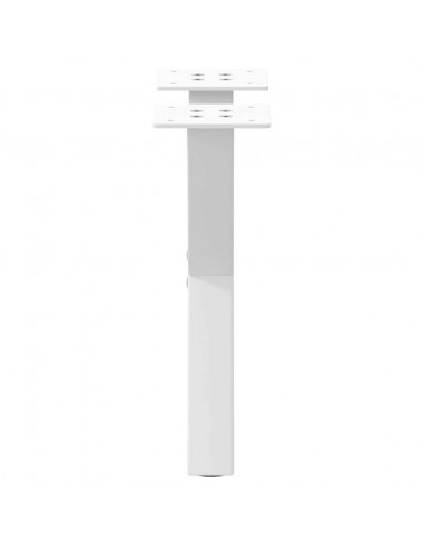 Gambe Tavolino da Caffè a X 2 pz Bianco 30x(30-31)cm in Acciaio