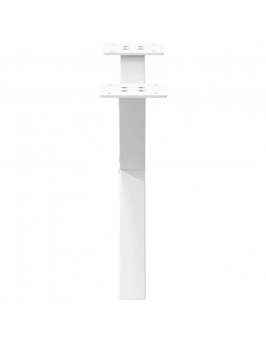 Gambe Tavolino da Caffè a X 2 pz Bianco 60x(30-31)cm in Acciaio