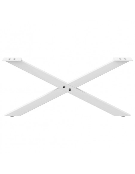 Gambe Tavolino da Caffè a X 2 pz Bianco 70x(30-31)cm in Acciaio