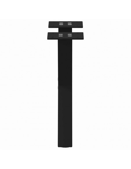 Gambe Tavolino da Caffè a X 2 pz Nero 30x(30-31) cm in Acciaio