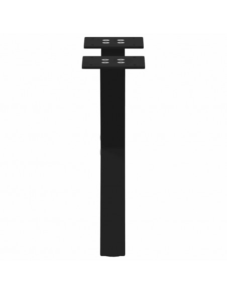 Gambe Tavolino da Caffè a X 2 pz Nero 40x(30-31) cm in Acciaio