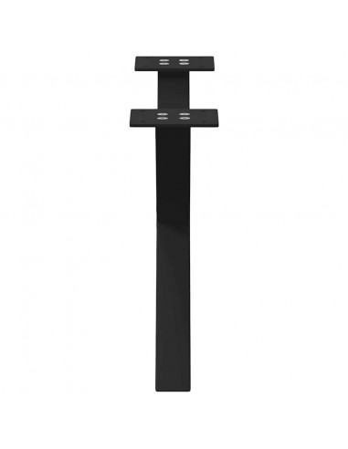 Gambe Tavolino da Caffè a X 2 pz Nero 50x(30-31) cm in Acciaio