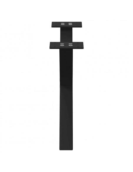 Gambe Tavolino da Caffè a X 2 pz Nero 50x(30-31) cm in Acciaio
