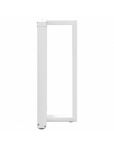 Gambe per tavolo da bar a forma di T 2 pz bianche 40x35x(90-91) cm in acciaio