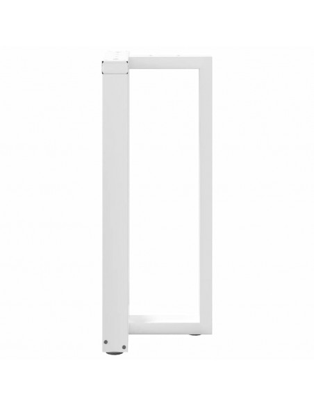 Gambe per tavolo da bar a forma di T 2 pz bianche 40x35x(90-91) cm in acciaio