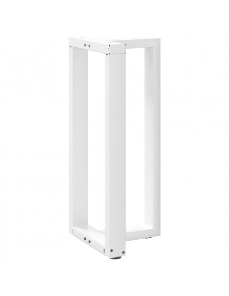 Gambe per tavolo da bar a forma di T 2 pz bianche 50x35x(90-91) cm in acciaio