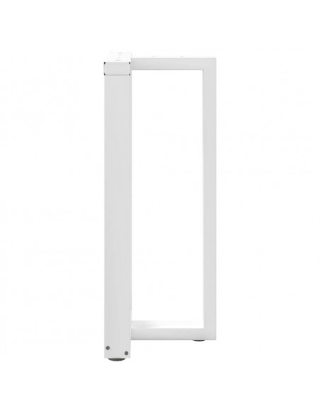 Gambe Tavolo Bar a Forma T 2 pz bianco 50x35x(91-92) cm Acciaio