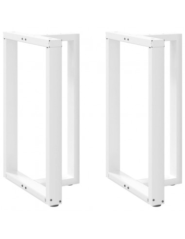 Gambe Tavolo Bar a Forma T 2 pz bianco 60x35x(91-92) cm Acciaio