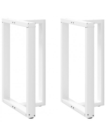 Gambe Tavolo Bar a Forma T 2 pz bianco 60x35x(91-92) cm Acciaio
