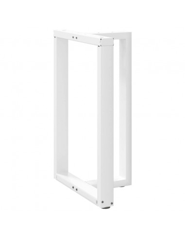 Gambe Tavolo Bar a Forma T 2 pz bianco 60x35x(91-92) cm Acciaio