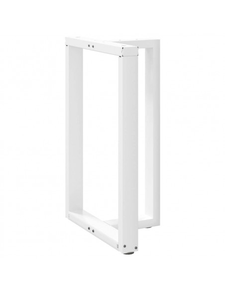 Gambe Tavolo Bar a Forma T 2 pz bianco 60x35x(91-92) cm Acciaio