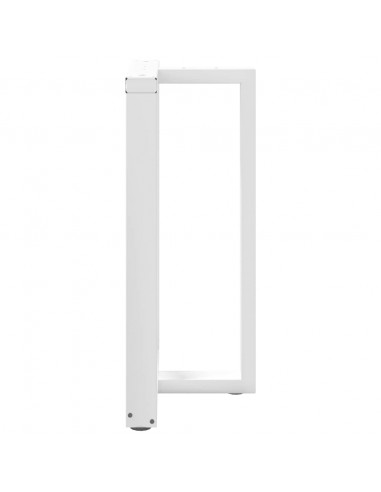 Gambe Tavolo Bar a Forma T 2 pz bianco 60x35x(91-92) cm Acciaio