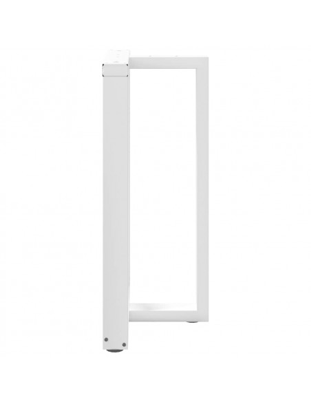 Gambe Tavolo Bar a Forma T 2 pz bianco 60x35x(91-92) cm Acciaio