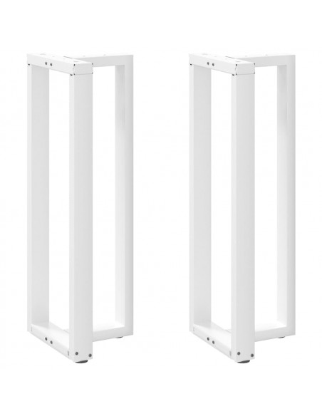 Gambe Tavolo Bar a Forma T 2pz bianco 40x35x(111-112)cm Acciaio
