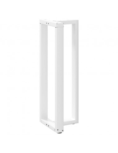 Gambe Tavolo Bar a Forma T 2pz bianco 40x35x(111-112)cm Acciaio