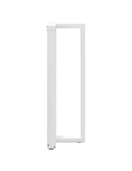 Gambe Tavolo Bar a Forma T 2pz bianco 40x35x(111-112)cm Acciaio