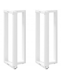 Gambe Tavolo Bar a Forma T 2pz bianco 50x35x(101-102)cm Acciaio
