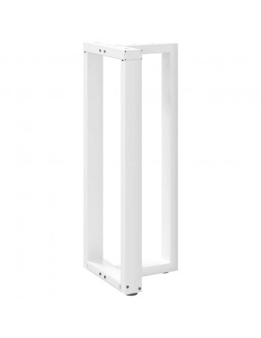 Gambe Tavolo Bar a Forma T 2pz bianco 50x35x(101-102)cm Acciaio