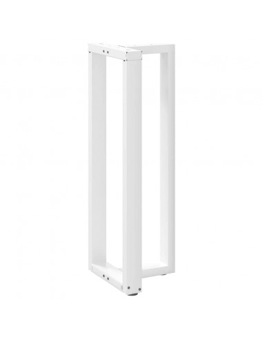 Gambe Tavolo Bar a Forma T 2pz bianco 50x35x(111-112)cm Acciaio