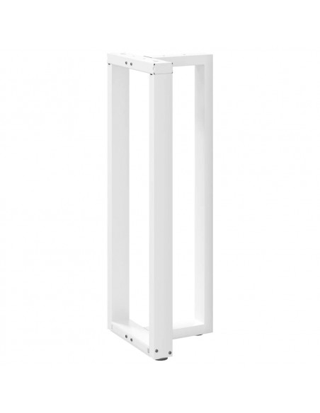 Gambe Tavolo Bar a Forma T 2pz bianco 50x35x(111-112)cm Acciaio