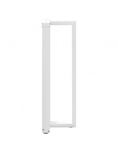 Gambe Tavolo Bar a Forma T 2pz bianco 50x35x(111-112)cm Acciaio