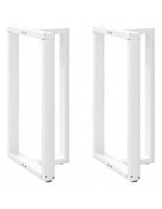 Gambe Tavolo Bar a Forma T 2pz bianco 60x35x(101-102)cm Acciaio