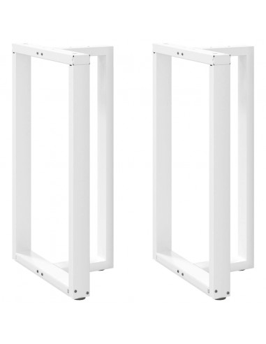 Gambe Tavolo Bar a Forma T 2pz bianco 60x35x(101-102)cm Acciaio