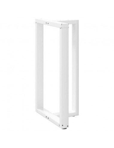 Gambe Tavolo Bar a Forma T 2pz bianco 60x35x(101-102)cm Acciaio