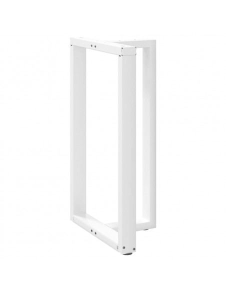 Gambe Tavolo Bar a Forma T 2pz bianco 60x35x(101-102)cm Acciaio