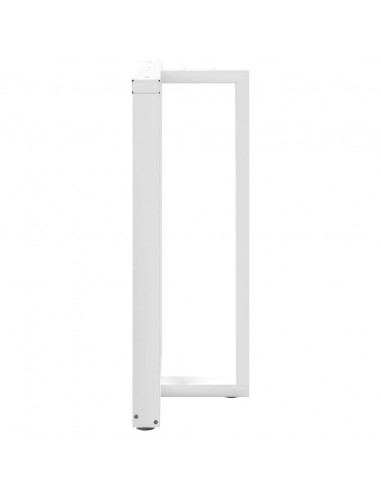 Gambe Tavolo Bar a Forma T 2pz bianco 60x35x(101-102)cm Acciaio