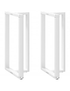 Gambe Tavolo Bar a Forma T 2pz bianco 60x35x(111-112)cm Acciaio