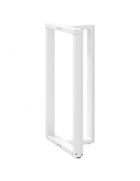 Gambe Tavolo Bar a Forma T 2pz bianco 60x35x(111-112)cm Acciaio