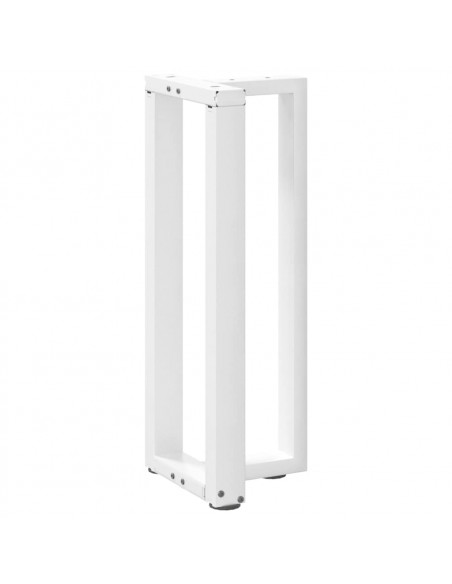 Gambe Tavolo Consolle a T 2 pz Bianco 20x28x(72-73) cm Acciaio