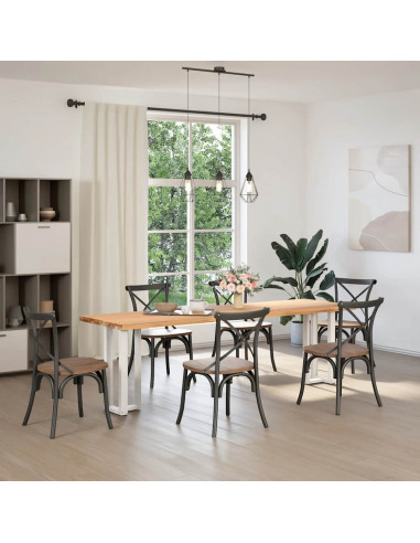 Gambe Tavolo Consolle a T 2 pz Bianco 20x28x(72-73) cm Acciaio