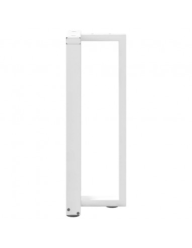 Gambe Tavolo Consolle a T 2 pz Bianco 20x28x(72-73) cm Acciaio