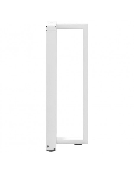 Gambe Tavolo Consolle a T 2 pz Bianco 20x28x(72-73) cm Acciaio