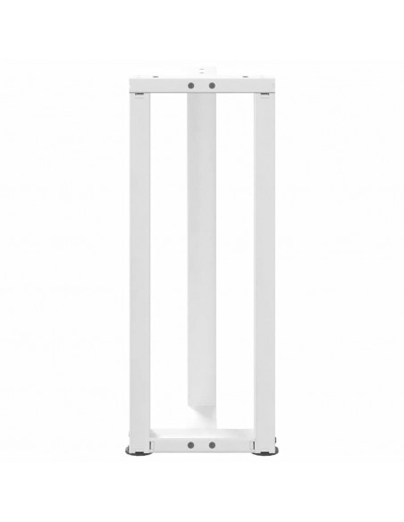 Gambe Tavolo Consolle a T 2 pz Bianco 20x28x(72-73) cm Acciaio