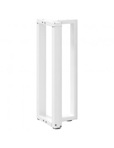 Gambe Tavolo Consolle a T 2 pz Bianco 38x25x(72-73) cm Acciaio